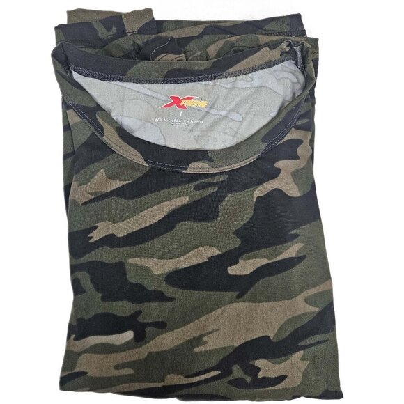 Men Thermals Underwear Microfiber Fleece Long Johns Winter BaseLayer, Green Camo - Picture 2 of 4